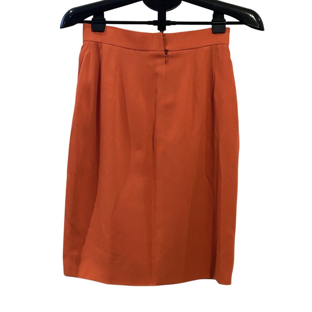 Vintage Celine France Coral Wool Blend A-line Women's Skirt 38 - Picture 2 of 3